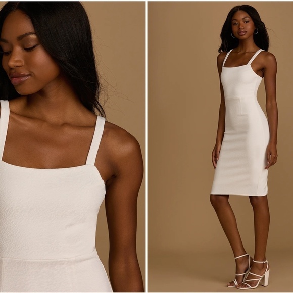 Lulus Dresses & Skirts - LULU's Bridal Shower Engagement Chic Modern Sexy Minimalist  Midi Dress